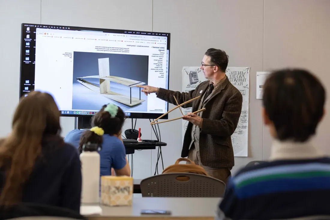 Students learning in a classroom.